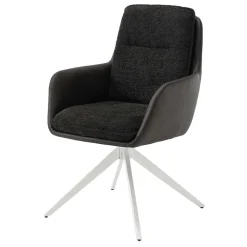 Wohnen Wohnzimmerstühle*Tischsessel in Anthrazit und Weiß - Garrysa (2er Set)