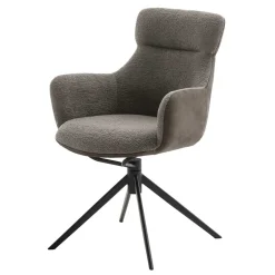 Wohnen Küchenstühle|Esszimmerstühle*Tischsessel in Schlamm & Schwarz - Colles (2er Set)