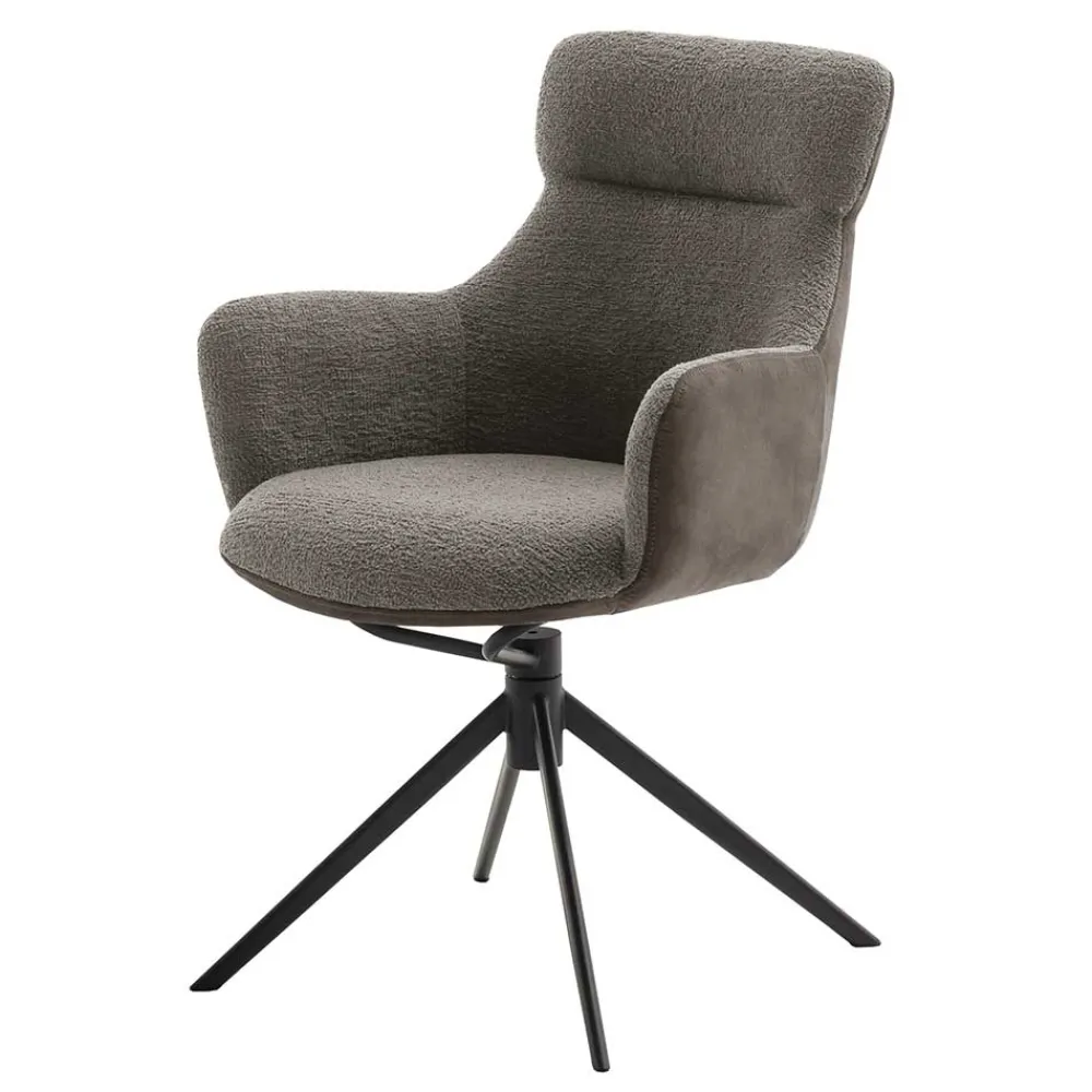 Wohnen Küchenstühle|Esszimmerstühle*Tischsessel in Schlamm & Schwarz - Colles (2er Set)