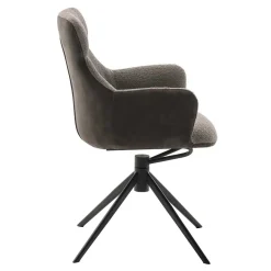 Wohnen Küchenstühle|Esszimmerstühle*Tischsessel in Schlamm & Schwarz - Colles (2er Set)