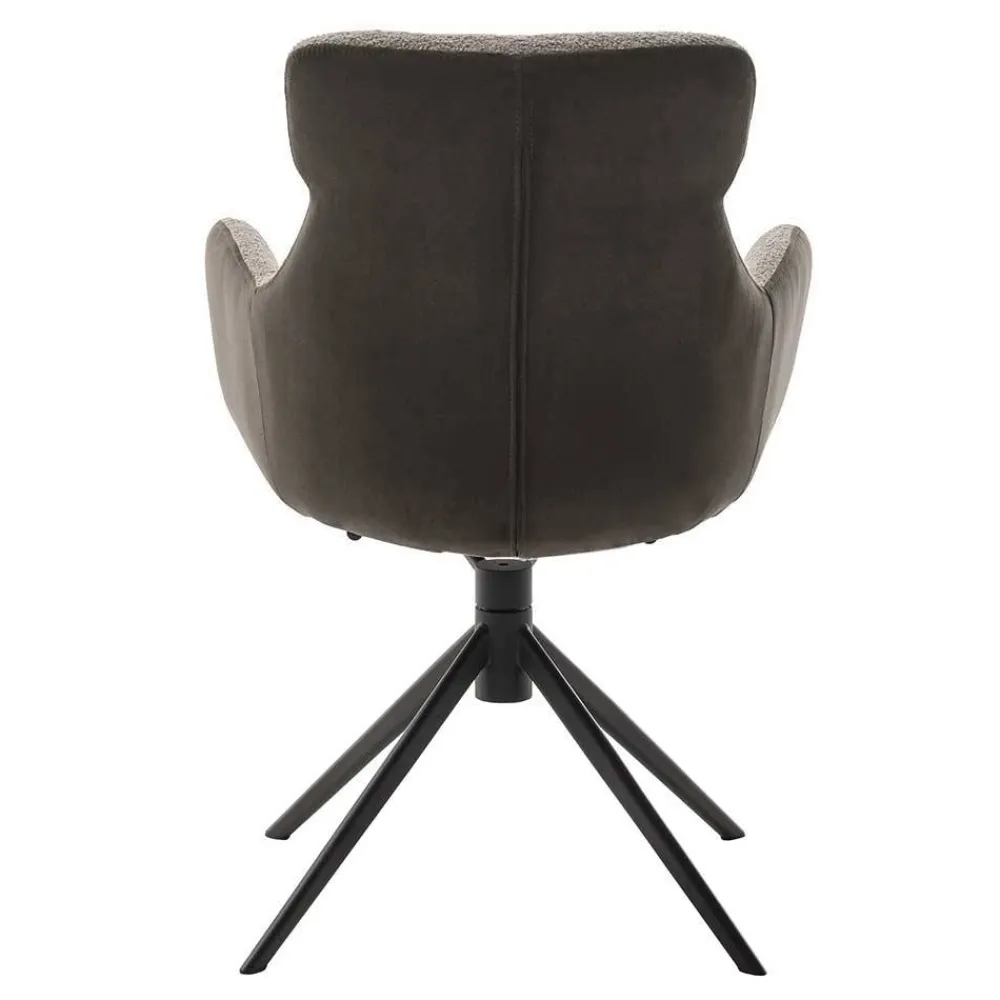 Wohnen Küchenstühle|Esszimmerstühle*Tischsessel in Schlamm & Schwarz - Colles (2er Set)