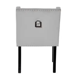 Wohnen Wohnzimmerstühle*Tischsessel in Silbergrau Samt - Syriana