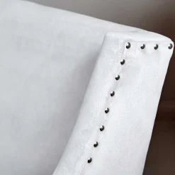 Wohnen Wohnzimmerstühle*Tischsessel in Silbergrau Samt - Syriana