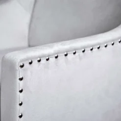 Wohnen Wohnzimmerstühle*Tischsessel in Silbergrau Samt - Syriana