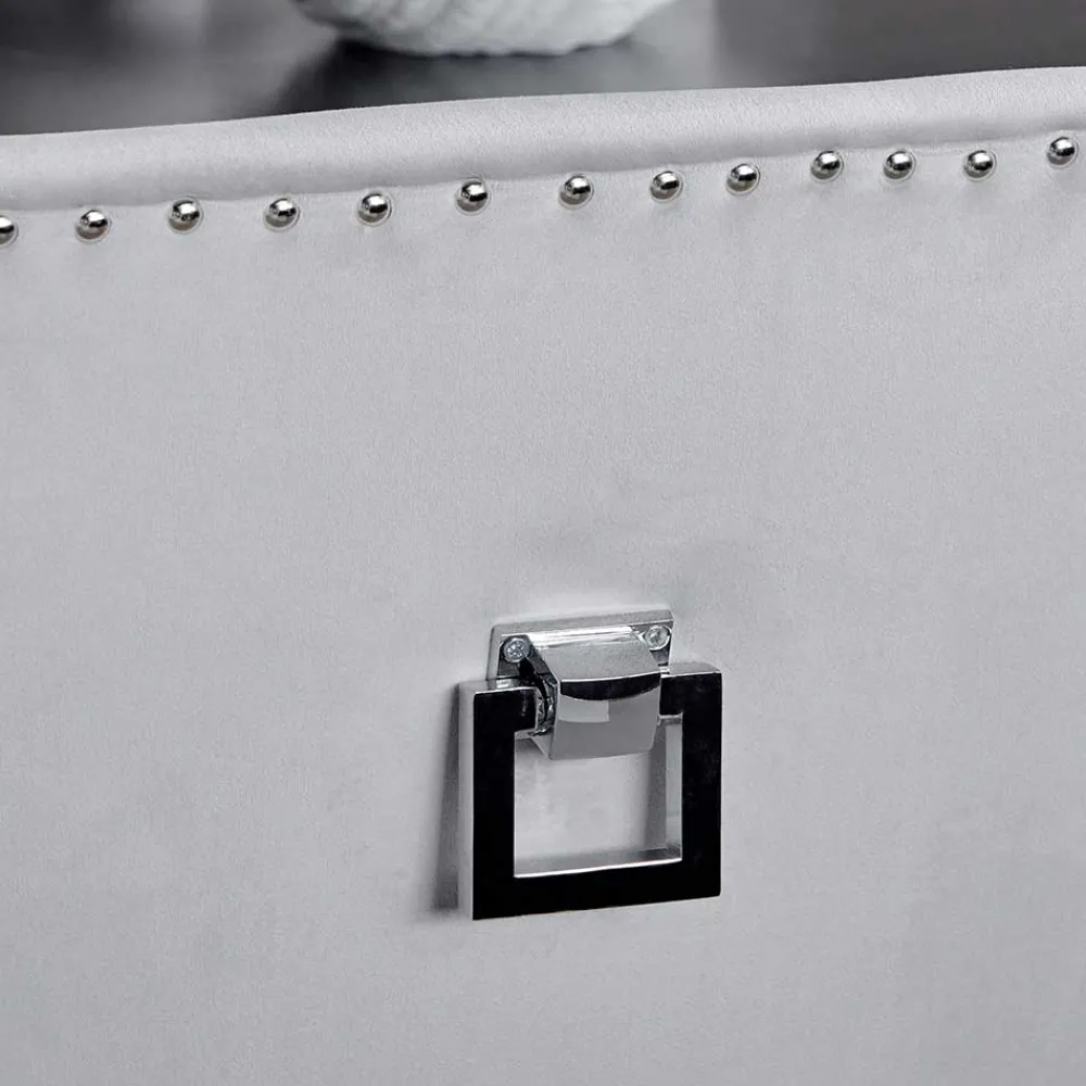 Wohnen Wohnzimmerstühle*Tischsessel in Silbergrau Samt - Syriana