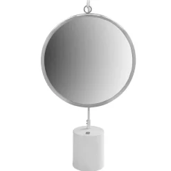 Wohnen Tischspiegel in Silberfarben und Weiß - Cavan