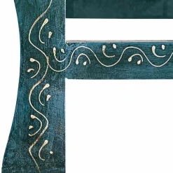 Wohnen Naturholzmöbel|Massivholzmöbel*Toller Dreisatztisch in Blau & Bunt - Faneno (dreiteilig)