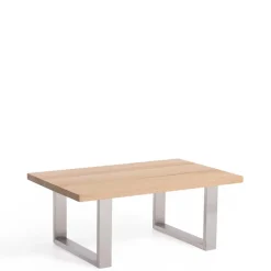 Wohnen Graue Möbel|Naturholzmöbel*Toller Loft Couchtisch mit Edelstahl Bügelfüßen - Colorio