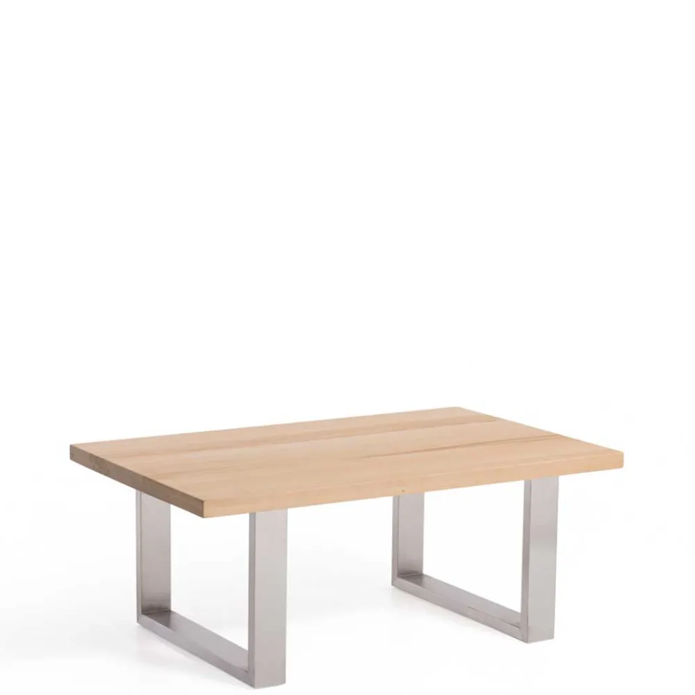 Wohnen Graue Möbel|Naturholzmöbel*Toller Loft Couchtisch mit Edelstahl Bügelfüßen - Colorio