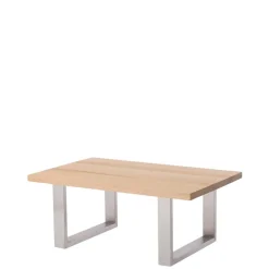 Wohnen Graue Möbel|Naturholzmöbel*Toller Loft Couchtisch mit Edelstahl Bügelfüßen - Colorio