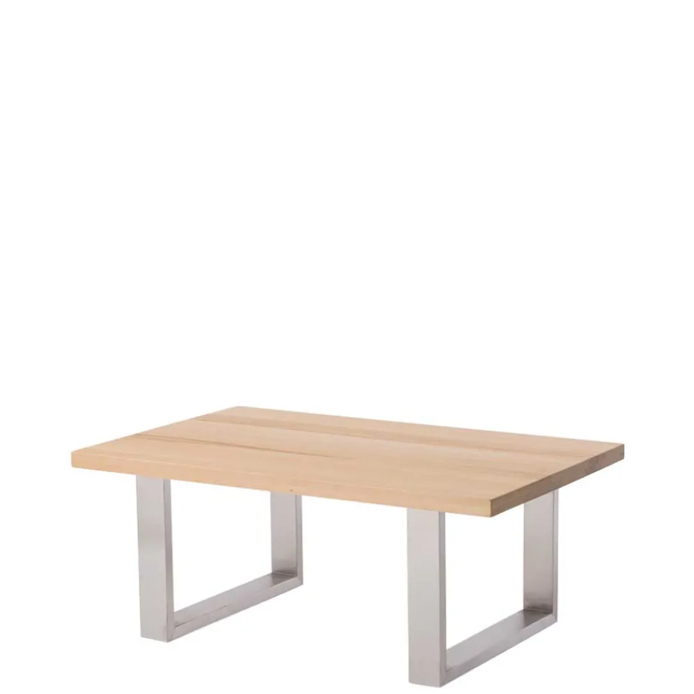 Wohnen Graue Möbel|Naturholzmöbel*Toller Loft Couchtisch mit Edelstahl Bügelfüßen - Colorio