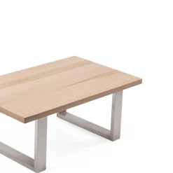 Wohnen Graue Möbel|Naturholzmöbel*Toller Loft Couchtisch mit Edelstahl Bügelfüßen - Colorio