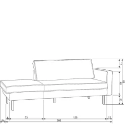 Wohnen Tolles Retro Sofa Cumagon mit Samt in Blau