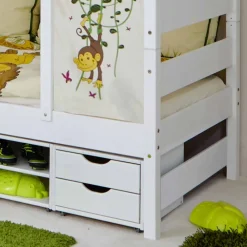 Wohnen Kindermöbel|Kinderbetten*Tolles Spielbett Castalla in Weiß