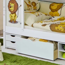 Wohnen Kindermöbel|Kinderbetten*Tolles Spielbett Castalla in Weiß