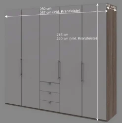 Wohnen Top Schlafzimmerschrank mit 2 Falttüren & Tür - Vaclyn
