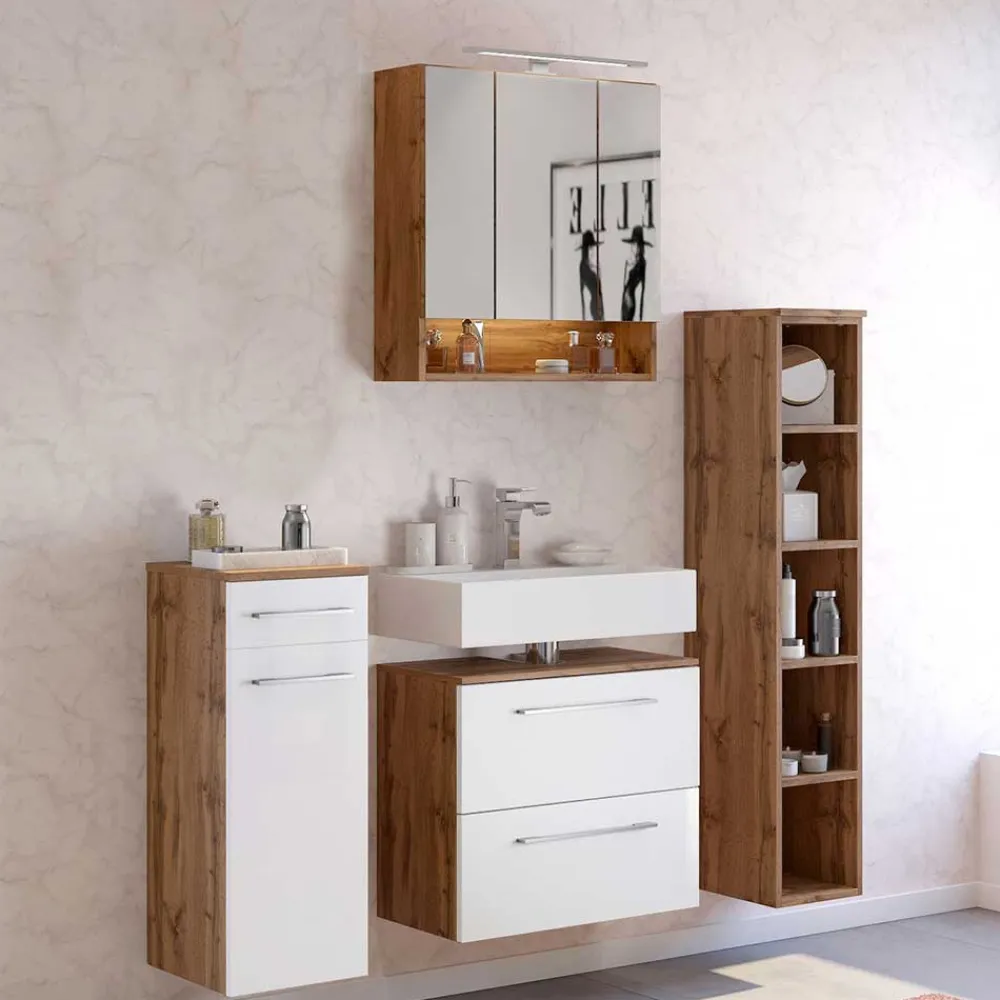 Wohnen Badezimmer Komplett*Topp Badeinrichtung Komplett-Set - Yazemina (vierteilig)