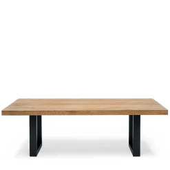 Wohnen Schwarze Möbel|Naturholzmöbel*Topp Esstisch mit Platte Wildeiche geölt - Vastillo