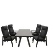 Wohnen Balkonmöbel|Terrassenmöbel*Topp Gartentisch & Armlehnstühle - Curedo (fünfteilig)