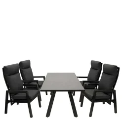 Wohnen Balkonmöbel|Terrassenmöbel*Topp Gartentisch & Armlehnstühle - Curedo (fünfteilig)