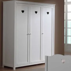 Kinder Wohnen Topp Jugendzimmer Set Grandory in Weiß (dreiteilig)