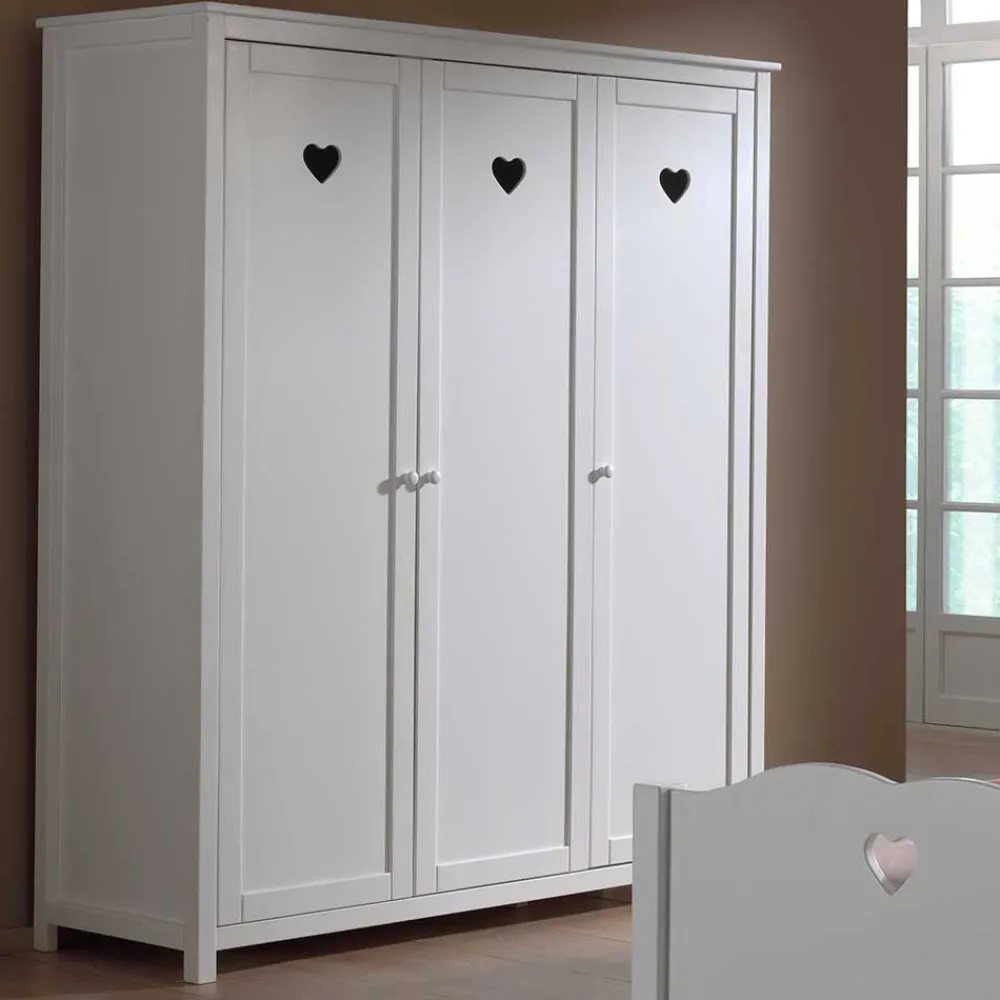 Kinder Wohnen Topp Jugendzimmer Set Grandory in Weiß (dreiteilig)