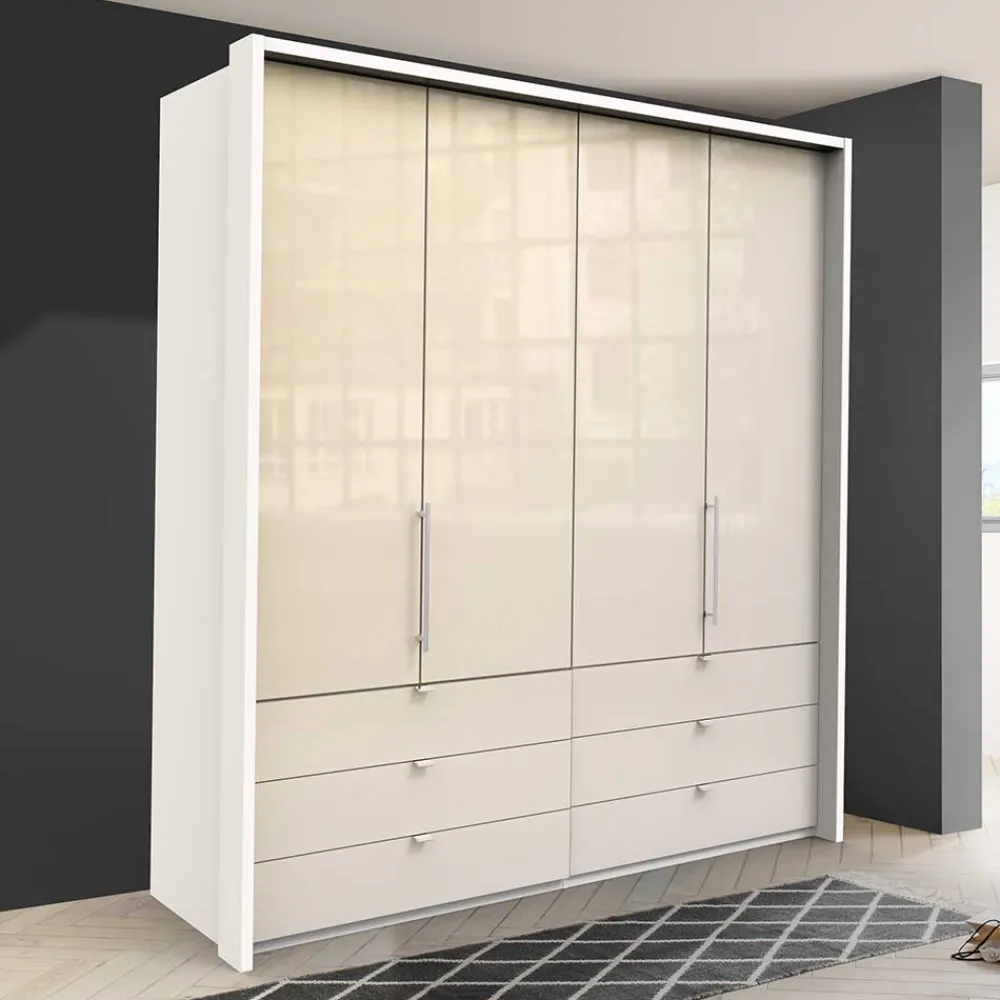 Wohnen Topp Kleiderschrank mit Falttüren & Schubladen - Zidarie