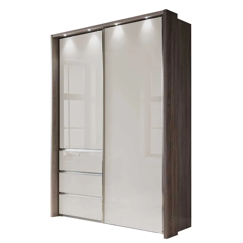 Wohnen Jugendzimmerschränke*Topp Kleiderschrank mit Licht LED - Saluvera