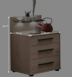 Wohnen Kommoden|Nachttische*Topp Nachtkommode mit LED - Licruva I