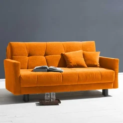 Wohnen Sofas|Sofa*Topp Schlafcouch in Gelb Flachgewebe - Gatria