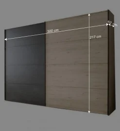 Wohnen Kleiderschränke|Kleiderschränke*Topp Schlafzimmerschrank mit zwei Schwebetüren - Licruva