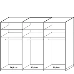 Wohnen Kleiderschränke|Kleiderschränke*Topp Schlafzimmerschrank mit zwei Schwebetüren - Licruva
