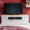 Wohnen Sideboards & Kommoden|Tv & Hifi-Möbel*Topp TV Element in Weiß & Wildeiche mit LED - Caldri