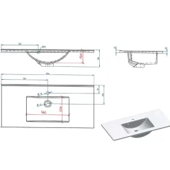 Wohnen Waschtisch|Waschbeckenunterschränke*Topp Waschtisch mit Becken zum Aufhängen - Lemnas
