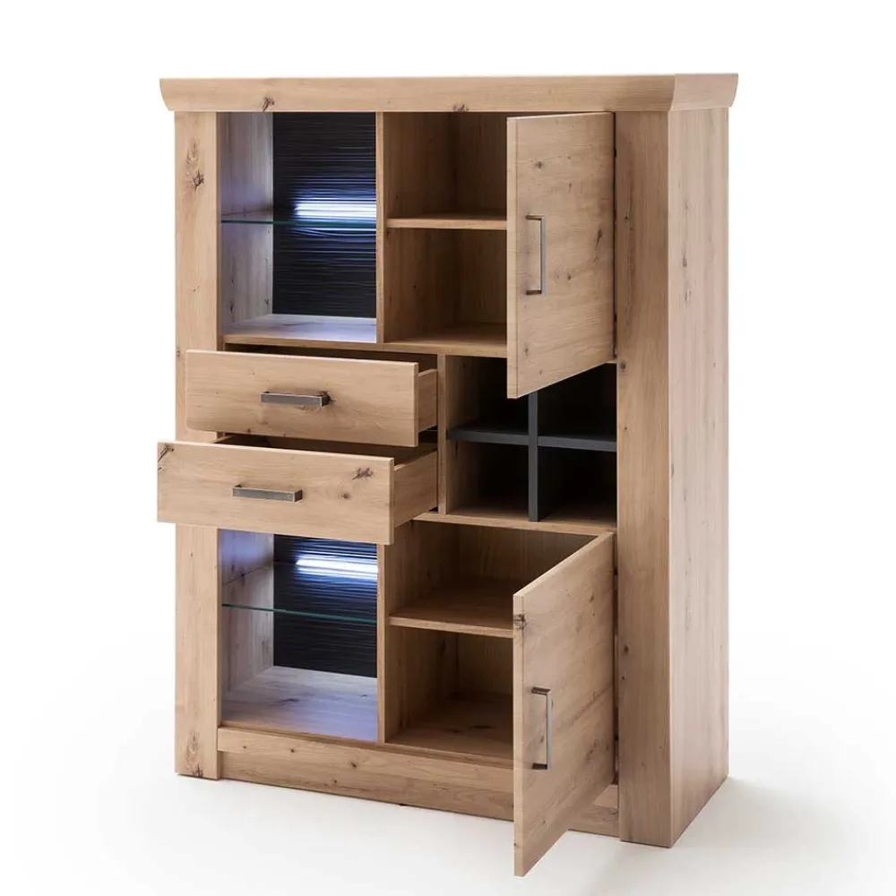 Wohnen Wohnwände|Wohnwand*Topp Wohnzimmer Schränke Kombi - Wykina (vierteilig)