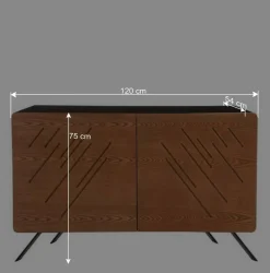 Wohnen Türen Kommode mit Esche Furnier Front - Lirou