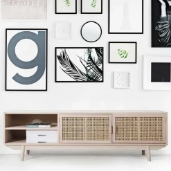 Wohnen Trend Design Lowboard mit Wiener Geflecht Türen - Oncinasa