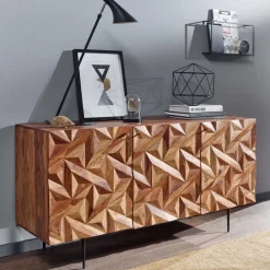 Wohnen Türen-Kommode aus Sheesham Massivholz - Akke