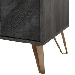 Wohnen Küchenschränke|Sideboards*Türen-Kommode in Holzoptik Black Wash - Salivi V