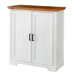 Wohnen Landhausmöbel|Küchenschränke*Türen-Kommode in Weiß mit Eiche - Mehady
