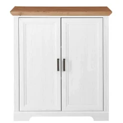 Wohnen Landhausmöbel|Küchenschränke*Türen-Kommode in Weiß mit Eiche - Mehady