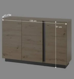 Wohnen Sideboards*Türen-Kommode mit Sockelgestell - Lairian