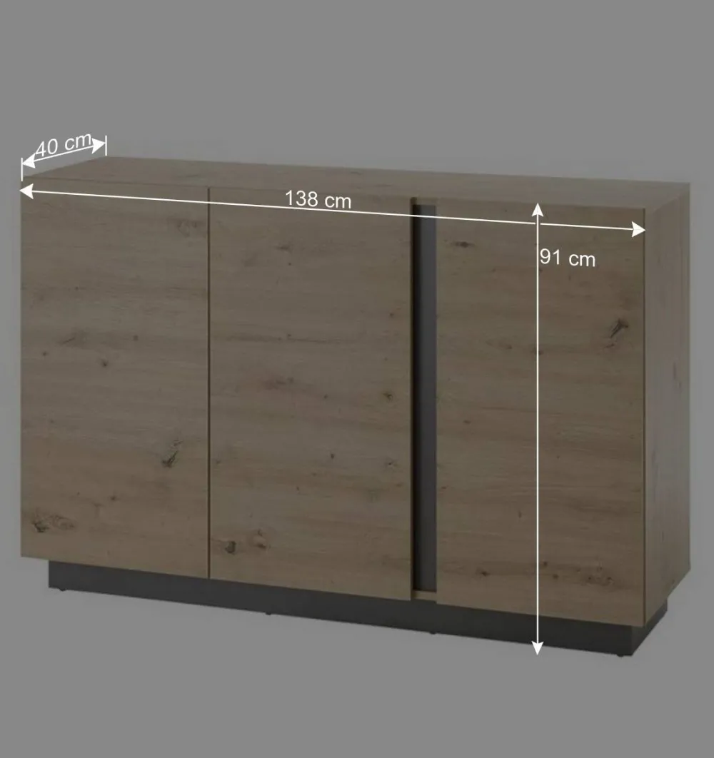 Wohnen Sideboards*Türen-Kommode mit Sockelgestell - Lairian