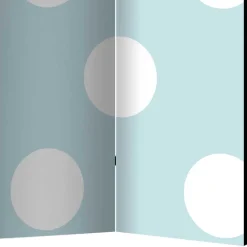 Wohnen Trennwand Paravent in Hellblau mit weißen Punkten - Atlantis