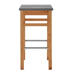 Wohnen Tresenhocker in Grau und Kiefer Lauge - Ribardo