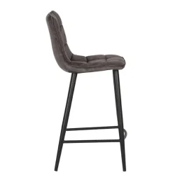 Wohnen Tresenstühle in Anthrazit Veloursbezug - Varagosta (2er Set)