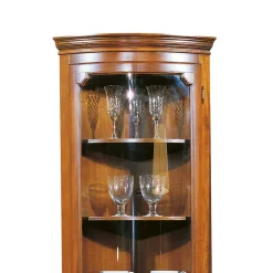 Wohnen 1-türige Eckvitrine im Italienischen Wohnstil - Yawira