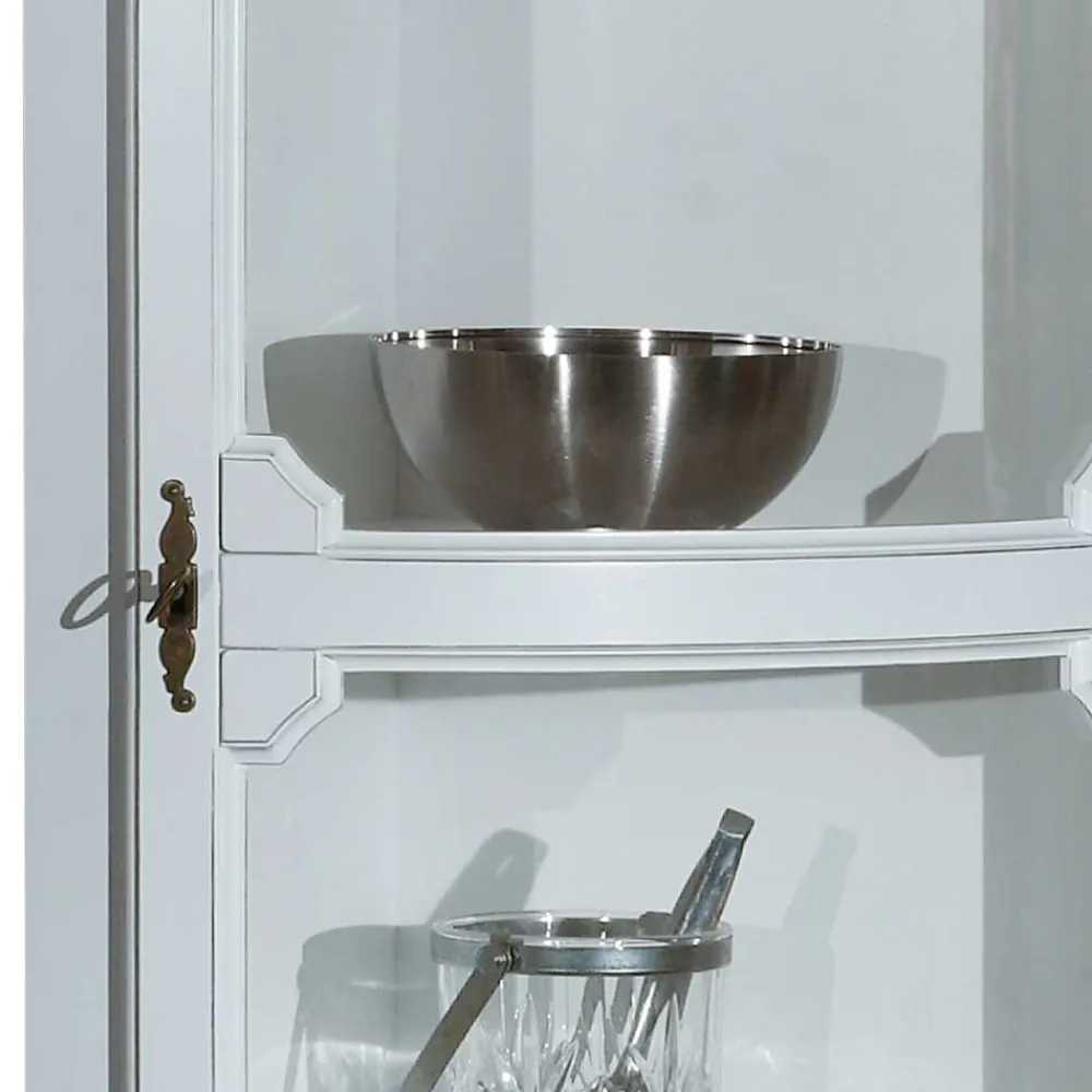 Wohnen Vintage Möbel|Esszimmer-Vitrinen*1-türige Eckvitrine im Vintage Design - Zarinas