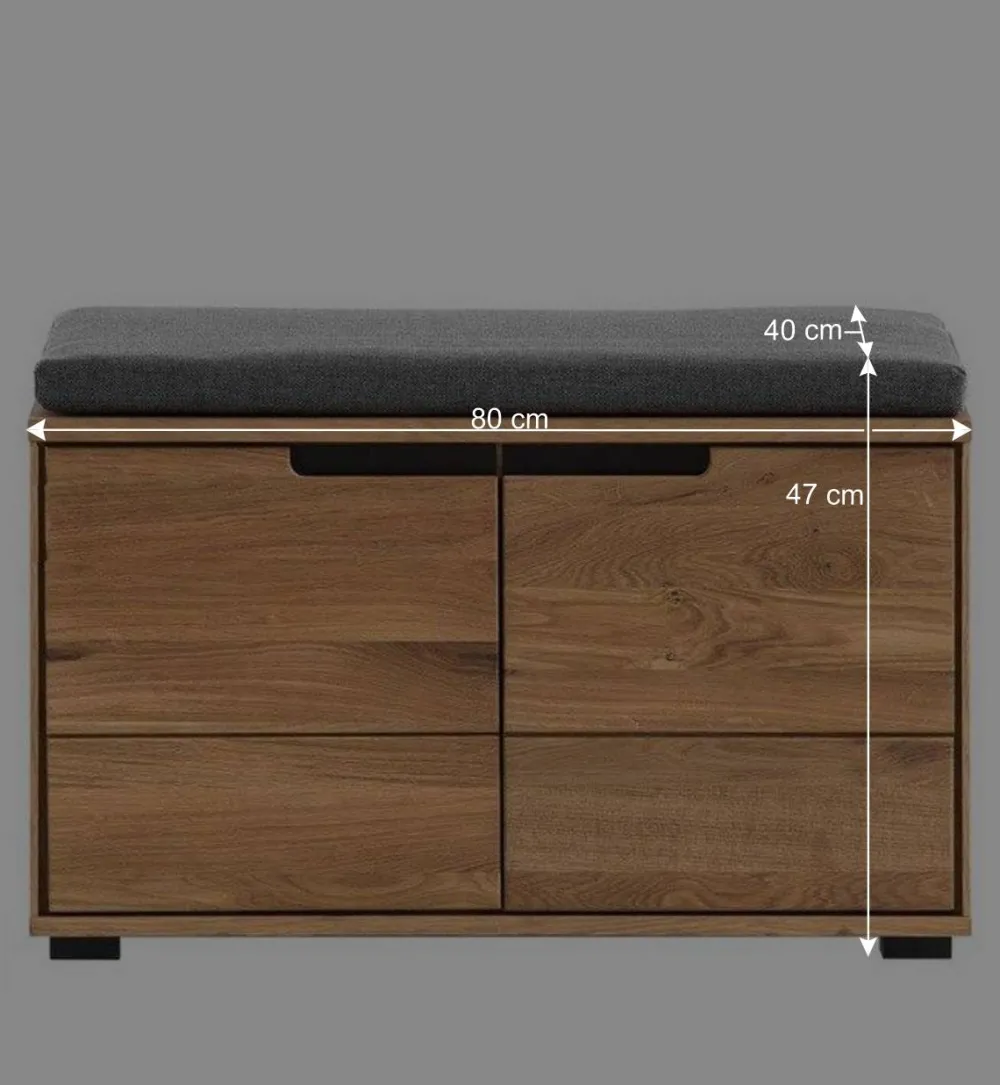 Wohnen Schuhschränke|Garderobenbänke*2-türige Garderobenbank in Eiche - Sennya