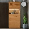 Wohnen Esszimmer-Vitrinen|Esszimmerschränke*1-türige Highboard Vitrine aus Wildeiche - Millena
